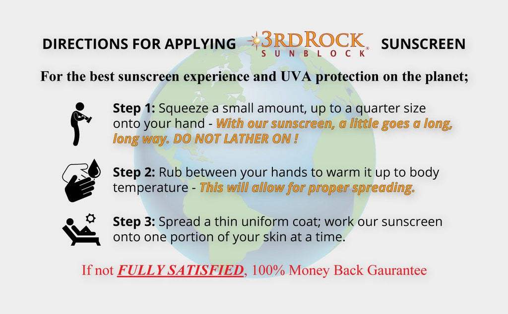 3rd Rock Sunblock® Sunscreen Lotion - Unscented - Zinc Oxide SPF 35 5