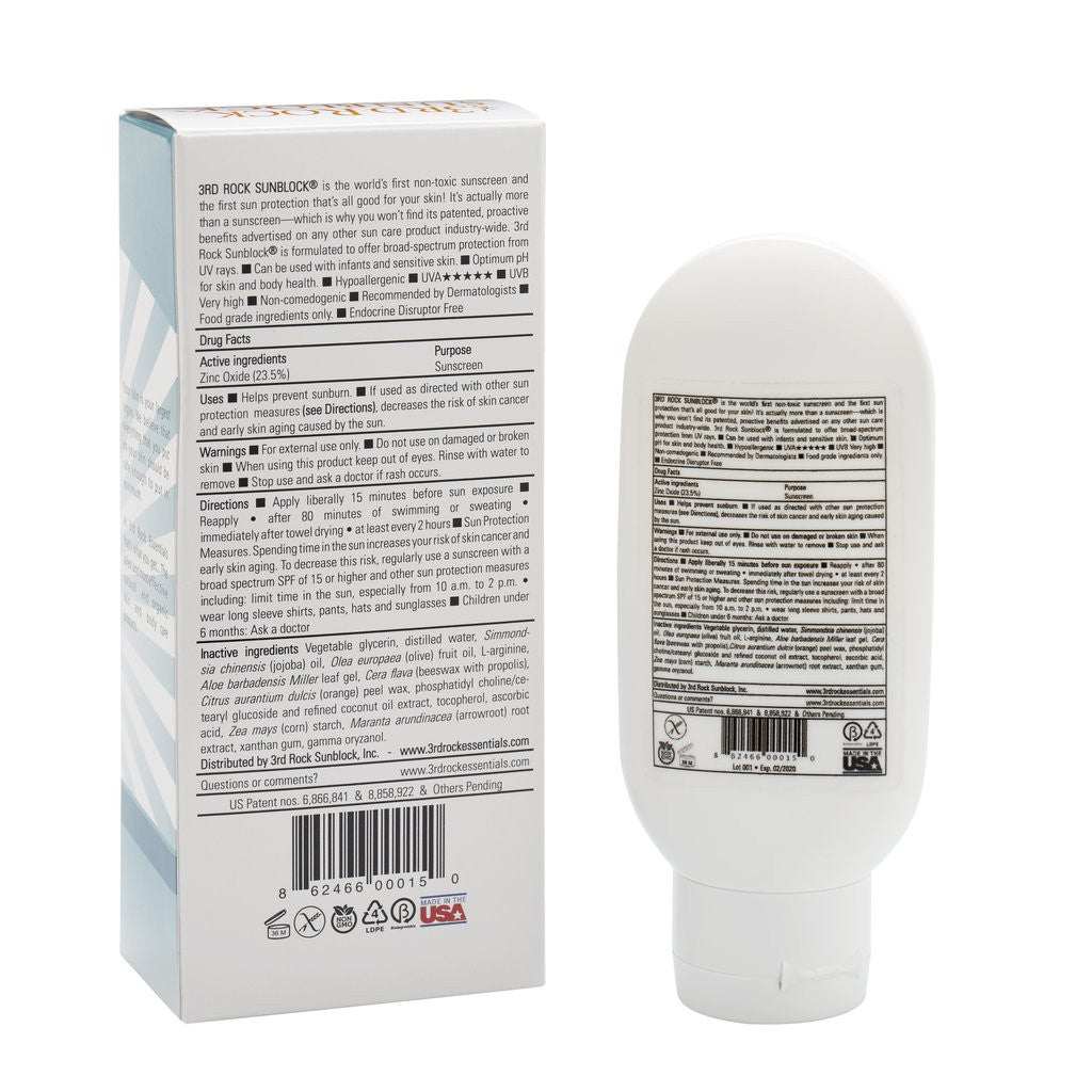 3rd Rock Sunblock® Sunscreen Lotion - Unscented - Zinc Oxide SPF 35 2