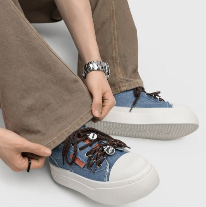 2026 New Spring Couple Canvas Skate Shoes, Toe-cap Height-increasing Casual Sneakers For Students & Men 6