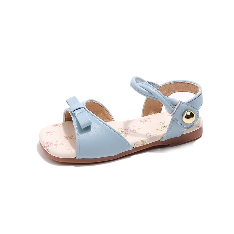 Summer New Korean-style Girls Princess Shoes With A Bow And A Strap Across The Foot 7