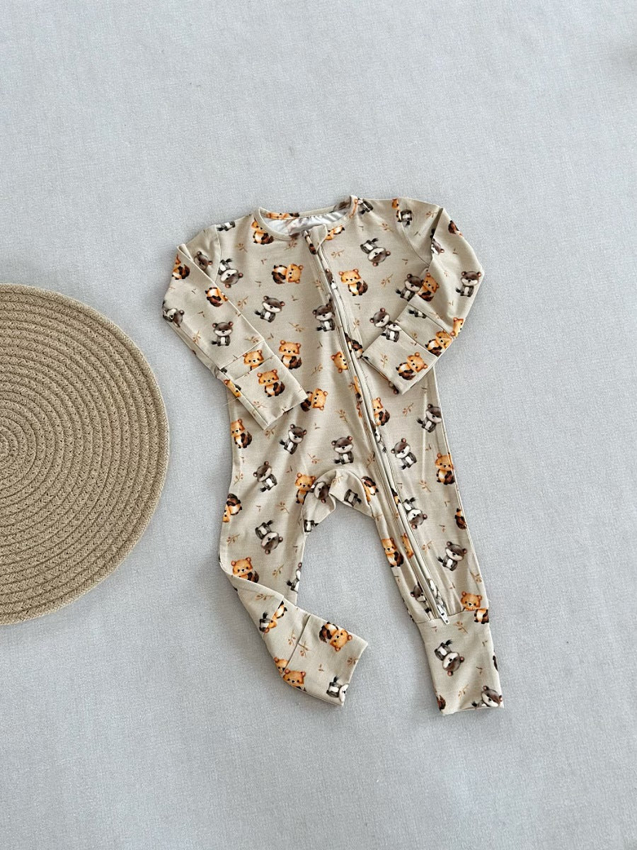 Bamboo Fiber Onesie European And American Style For Infants And Toddlers 8