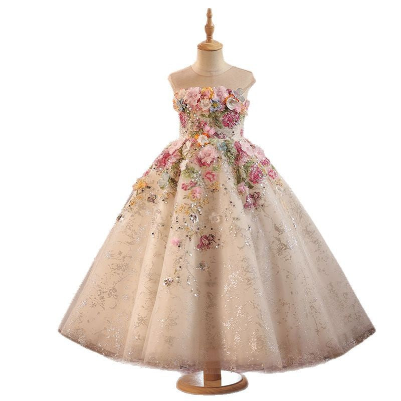 French-style Bohemian Floral Runway Princess Dress 5