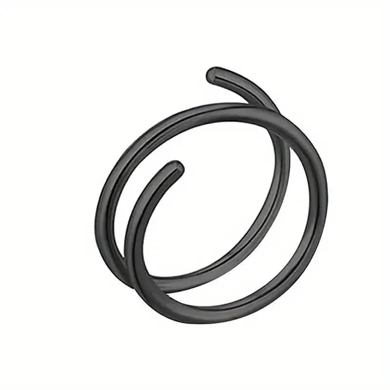 Stainless Steel Double Helix Nose Ring – 14K Gold Plated Hot Style Piercing Jewelry for Women 5