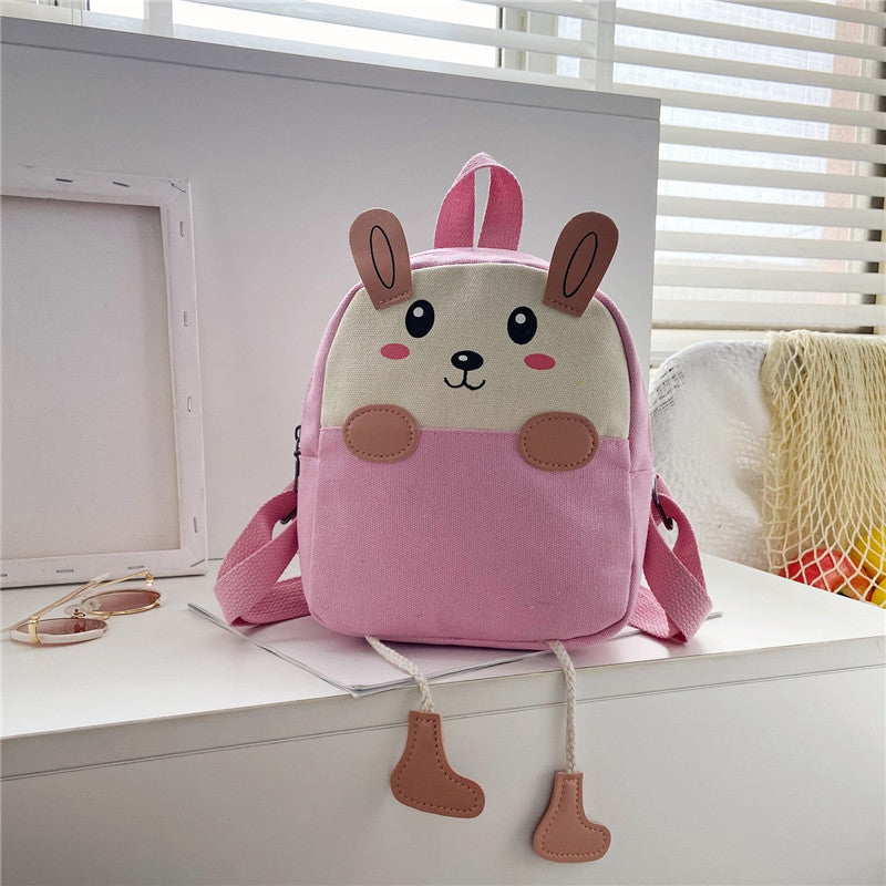 Boys Canvas Backpack Cute Cartoon School Bag 13