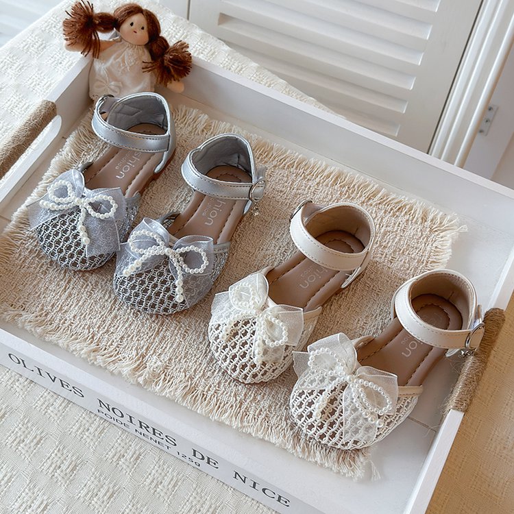 Summer New Transparent Mesh Princess Shoes With Soft Toe And Mesh Mesh Bow Sandals 1