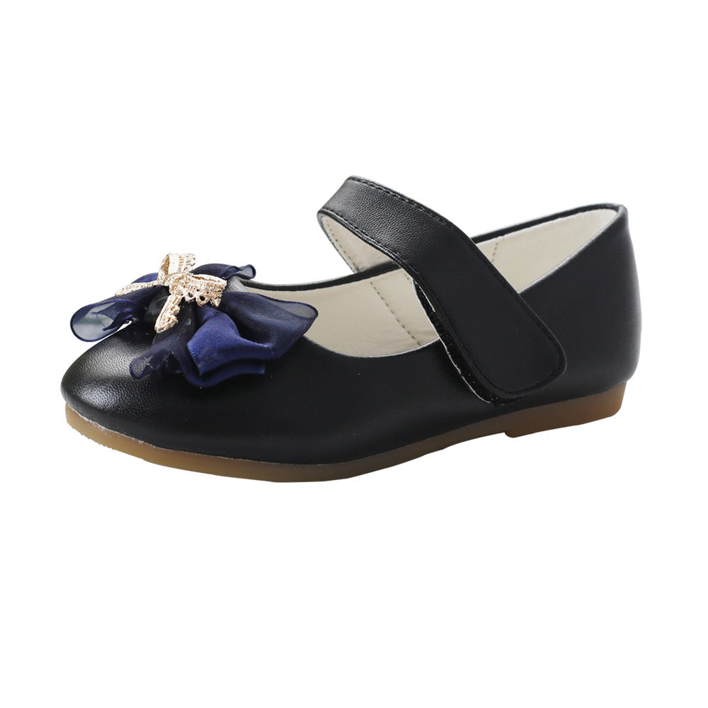 Bowknot Casual PU Leather Bridal Bouquet Children's Shoes 8