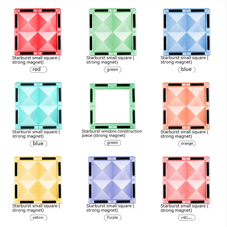 Color Window Asterism Magnetic Building Blocks Assembly 77