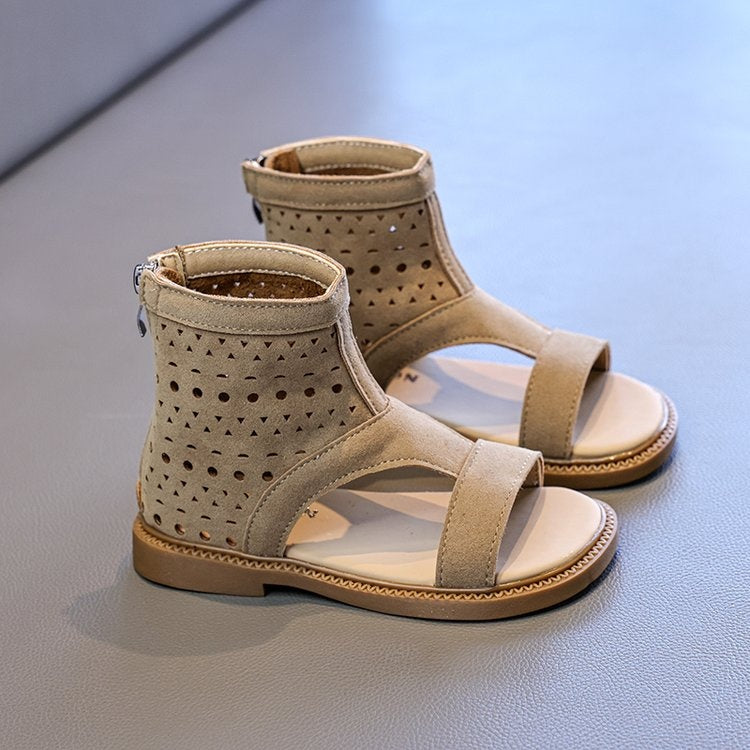 2026 Summer New Kids Shoes, Korean Style Hollow Out Sandals, Elegant Roman Fashion Sandals For Girls And Big Kids 4