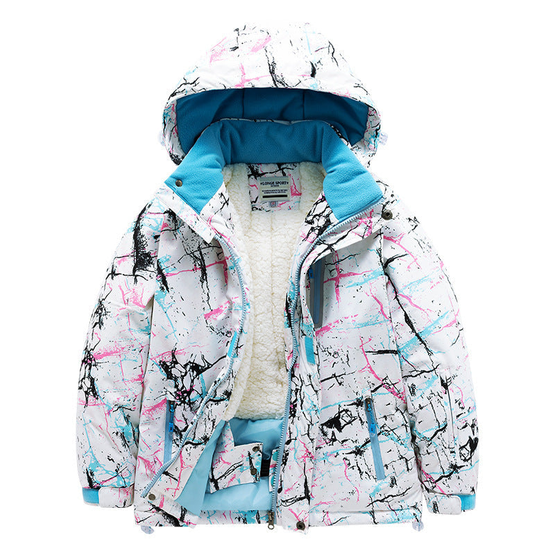 Childrens Outdoor Ski Suit Thickened Waterproof And Windproof 10