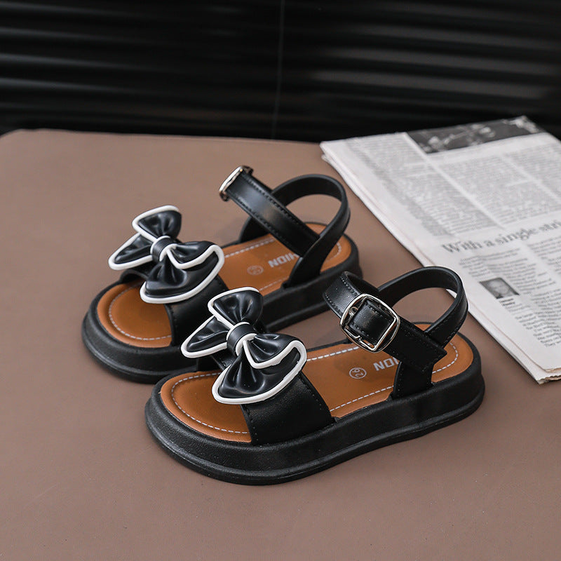 Girls Bow-Knot Non-Slip Velcro Sandals 8