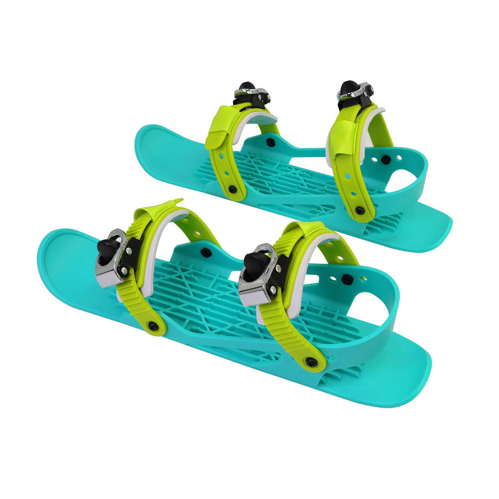 Mini Ski Skates Portable Short Skiboard Adjustable Skates Shoes For Snow 11