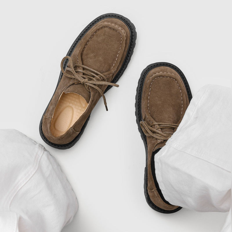 Retro Thick-soled Lace-up Casual Shoes 1