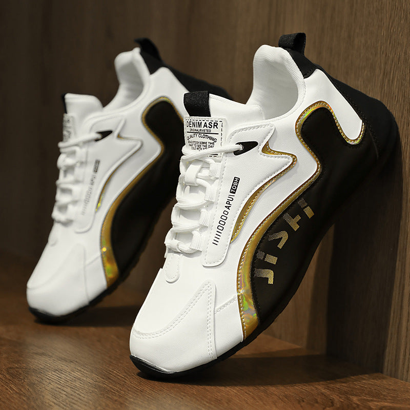 Fashion Colorblock Lace-up Sneakers For Men Breathable Low-top Dad Shoes Running Walking Sports Shoes 5