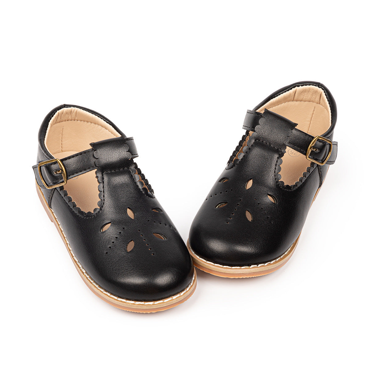 Girls' British Style Leather Shoes Hollow Breathable 5