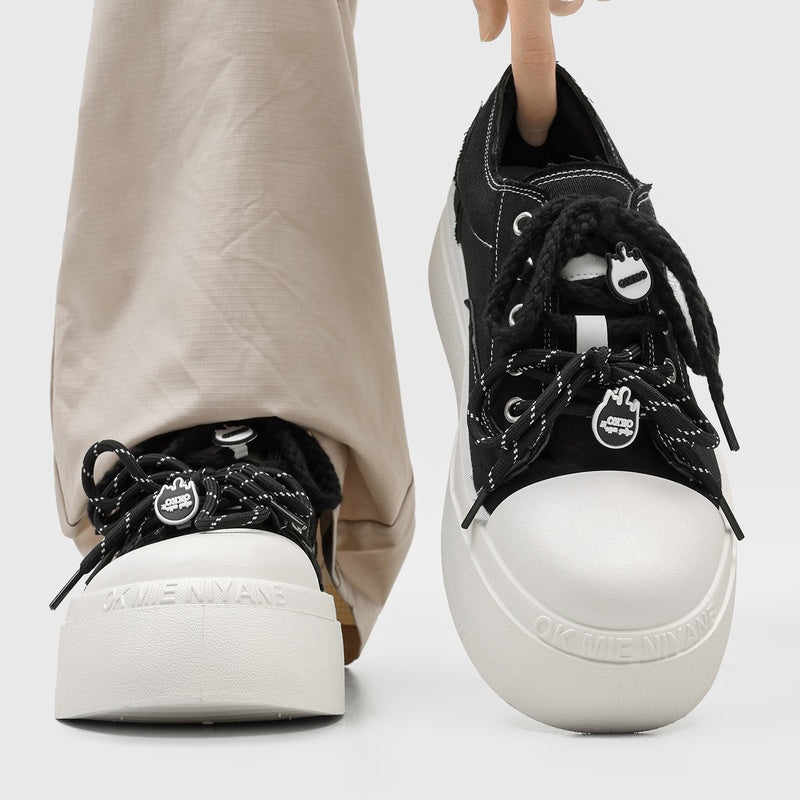 2026 New Spring Couple Canvas Skate Shoes, Toe-cap Height-increasing Casual Sneakers For Students & Men 4