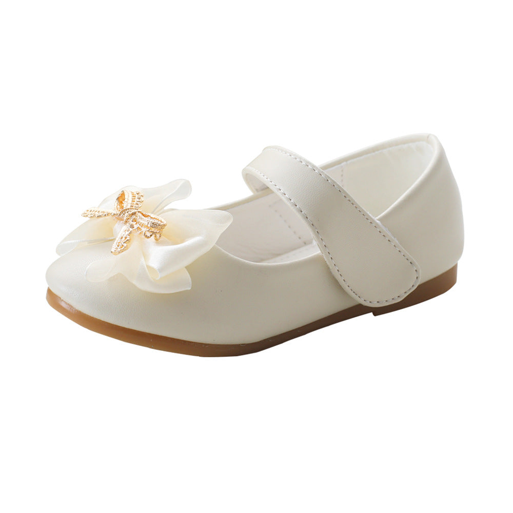 Bowknot Casual PU Leather Bridal Bouquet Children's Shoes 5