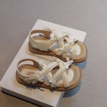 2026 Summer New Sweet Princess Style Crisscross Strap Sandals For Girls, Fashion Kids Sandals For Little & Big Girls 3