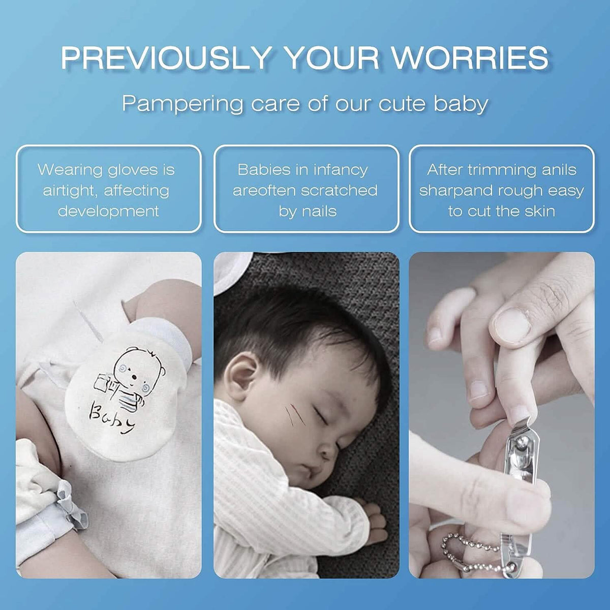 Baby Nail Clippers Baby Safe Electric Trimmer Nail File Kit 5