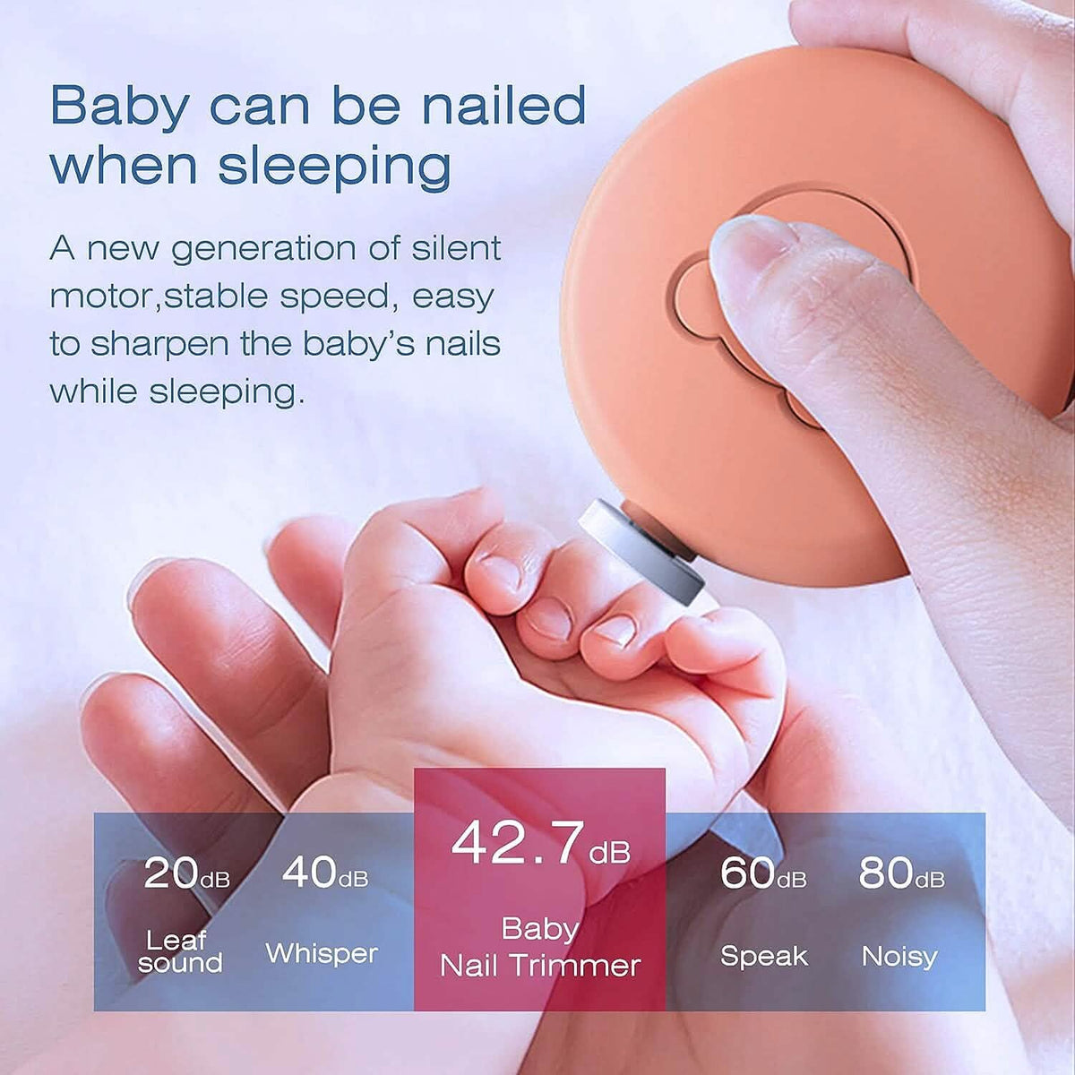 Baby Nail Clippers Baby Safe Electric Trimmer Nail File Kit 8