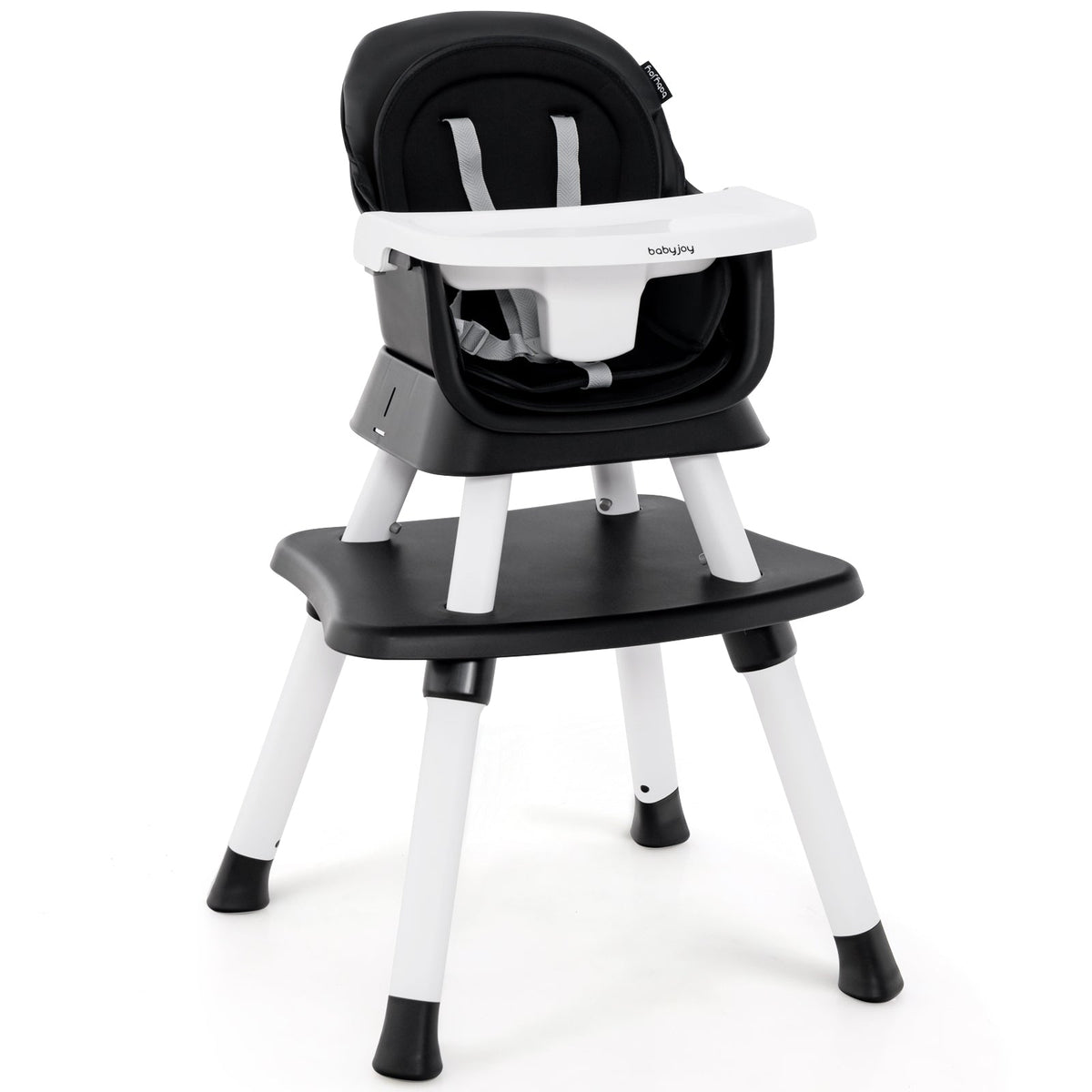 6-in-1 Convertible Baby High Chair with Adjustable Removable Tray 2
