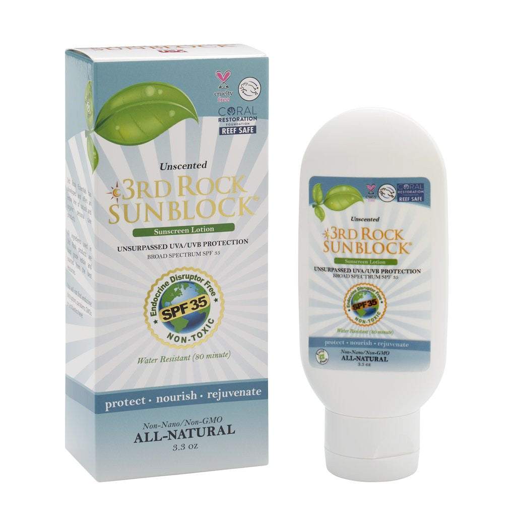 3rd Rock Sunblock® Sunscreen Lotion - Unscented - Zinc Oxide SPF 35 1