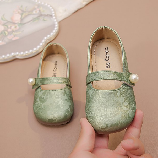 Girls' National Style Small Leather Shoes, Children's Single Shoes, Little Girls' Soft Soled Ancient Style Shoes 3