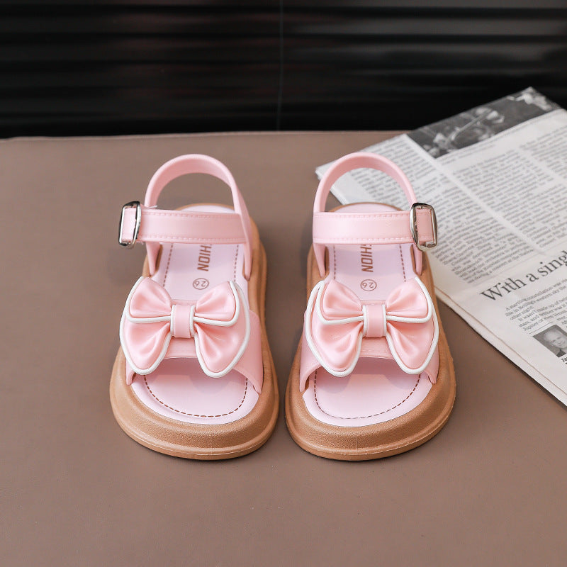 Girls Bow-Knot Non-Slip Velcro Sandals 4