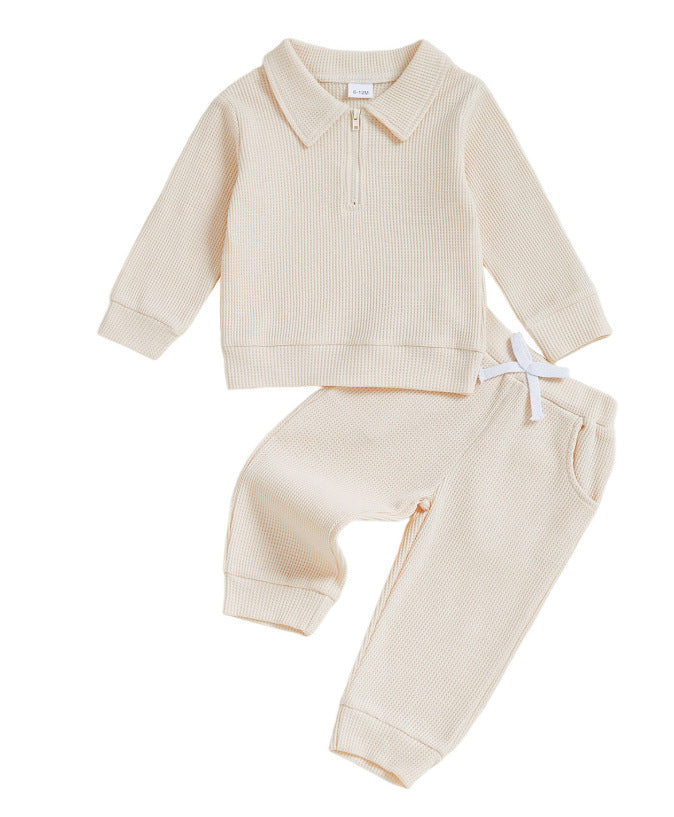 Childrens Cotton Polo-neck Long-sleeve Set 5