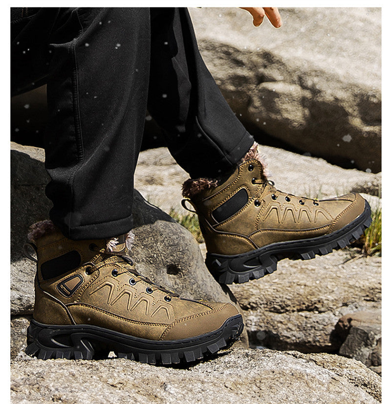 Men's Plus Size Warm High Top Outdoor Cotton Shoes 2