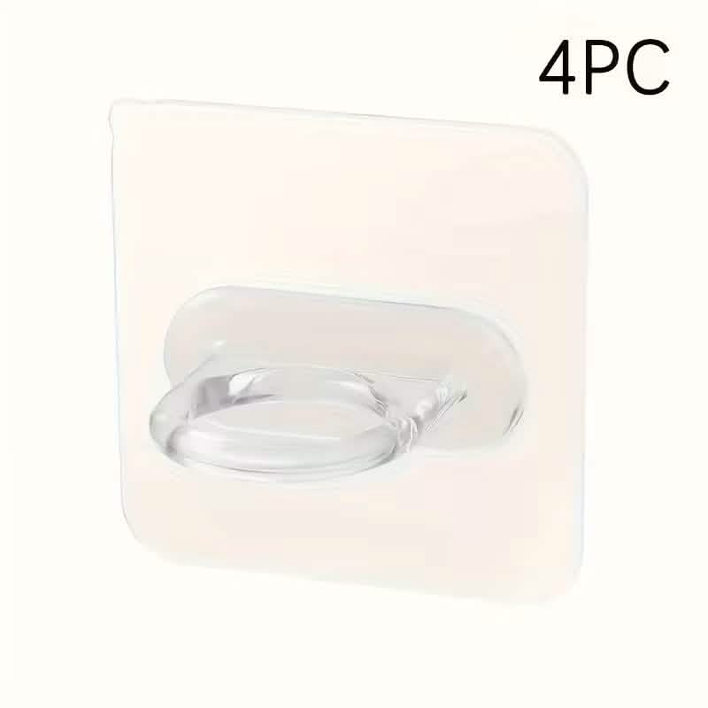4-Pack Clear Adhesive Utility Hooks 10