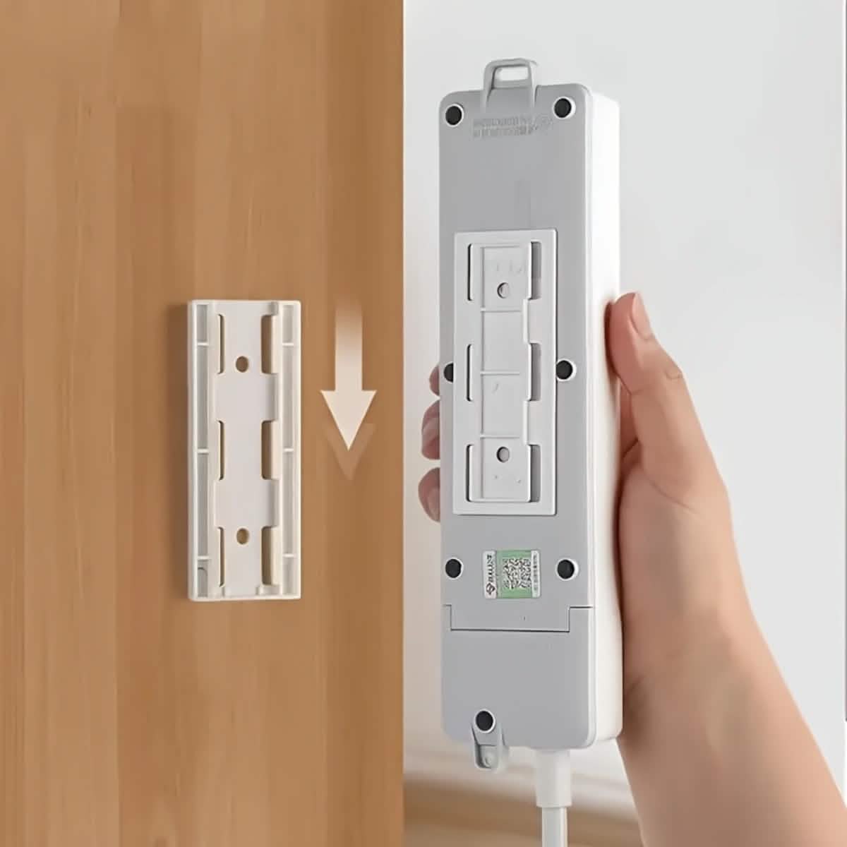 2-Pack Removable Wall Decals – Space-Saving Organizer for Surge Protectors 1