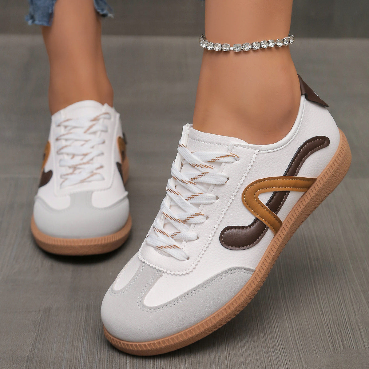 German Training Women's Flat Retro Casual Sports Skate Shoes 7
