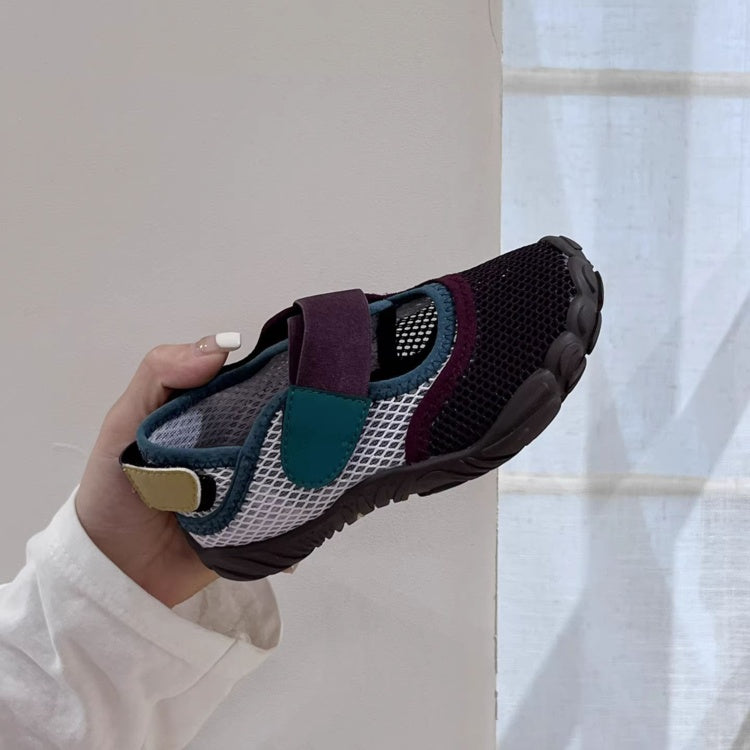 2026 New Summer Barefoot Kids Shoes, Korean Color Block Low Cut Mesh Breathable Casual Shoes For Girls 2