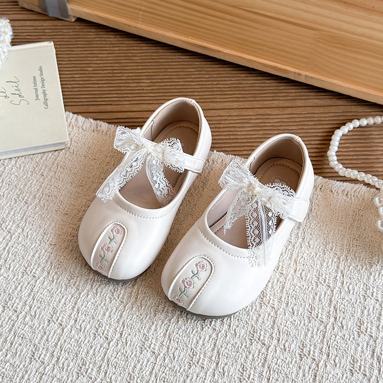 Western Style Leather Shoes, Retro Lace Mary Jane Shoes, Soft Soled Princess Single Shoes 1