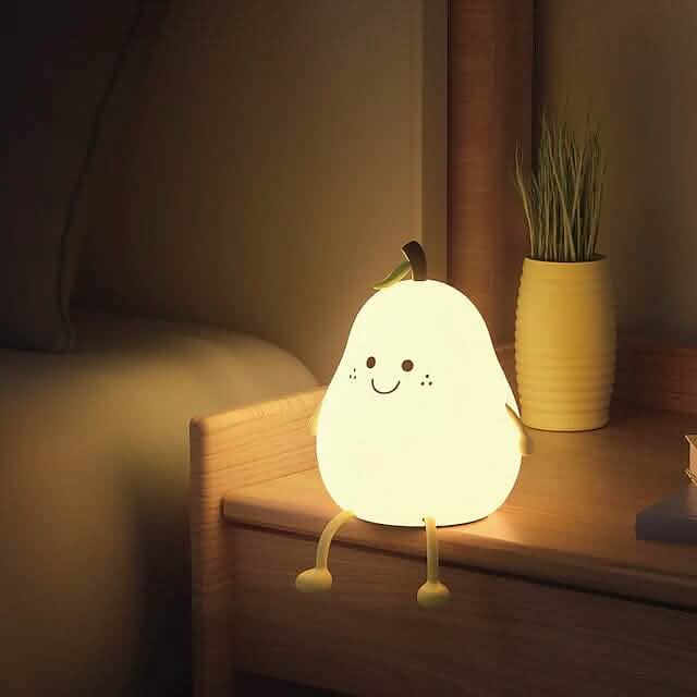Bedroom Sleeping Bedside Tap Light LED Pear Shape Night Light 4