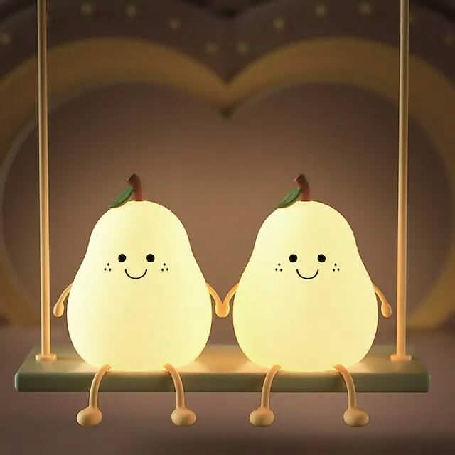 Bedroom Sleeping Bedside Tap Light LED Pear Shape Night Light 9