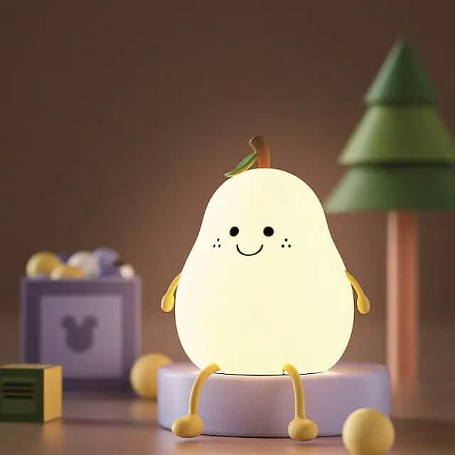Bedroom Sleeping Bedside Tap Light LED Pear Shape Night Light 2