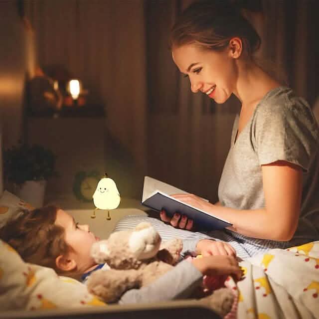Bedroom Sleeping Bedside Tap Light LED Pear Shape Night Light 7