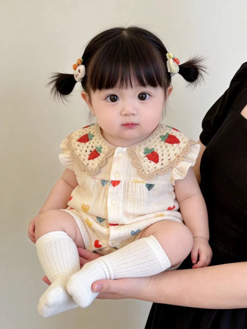 Summer Cotton Breathable Baby Onesie 5