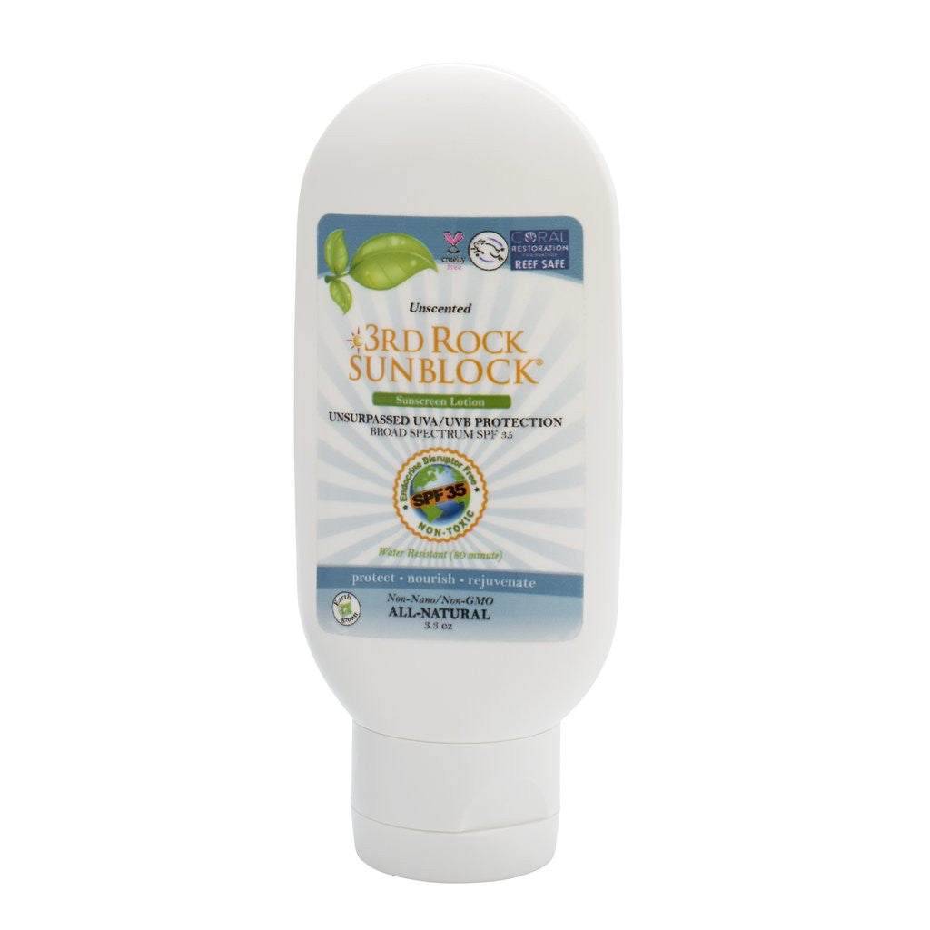 3rd Rock Sunblock® Sunscreen Lotion - Unscented - Zinc Oxide SPF 35 4