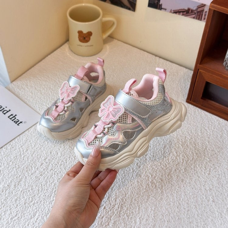 2026 Spring & Autumn New Girls' Sneakers, Fashion Versatile Casual Sandal Sneakers, Korean Dad Shoes, Breathable Closed Toe Design 3