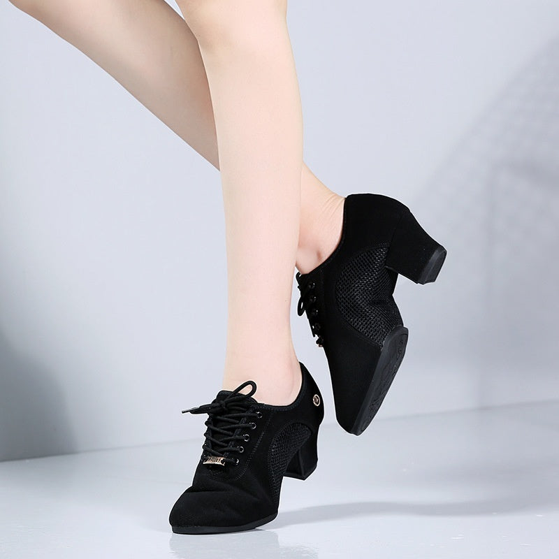 Mesh Oxford Cloth Professional Latin Dance Shoes For Summer 3