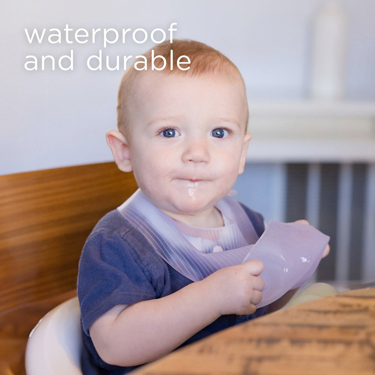 Silicone Bib with Pocket, Waterproof, Adjustable, 6 Months+ 2