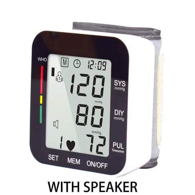 Blood Pressure Monitor Digital Wrist Blood Pressure Machine Automatic Cuff BP Detector 1