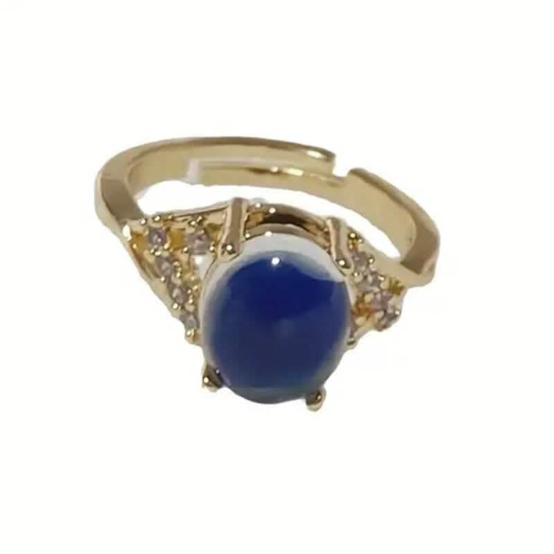 Boho Style Color Changing Mood Stone Cuff Rings 3