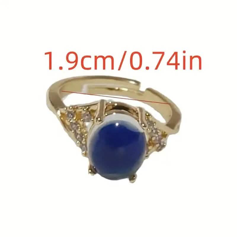 Boho Style Color Changing Mood Stone Cuff Rings 4