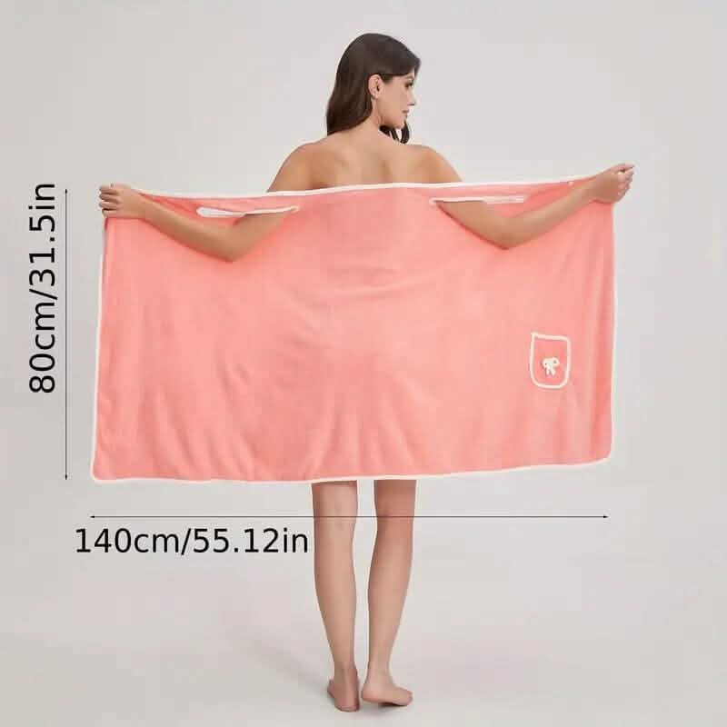 Bowknot Wearable Bath Towel for Adults 7