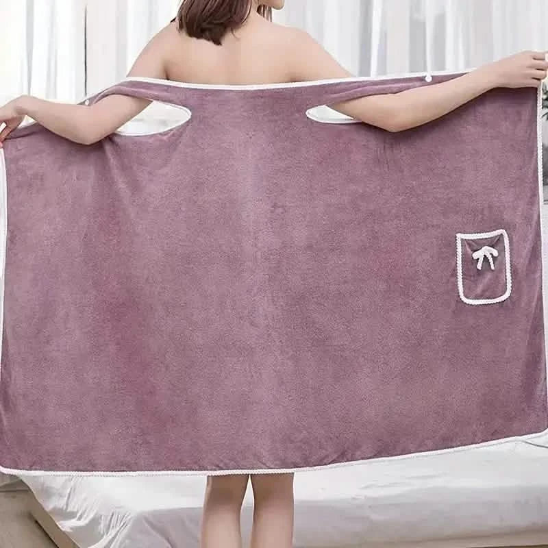 Bowknot Wearable Bath Towel for Adults 1