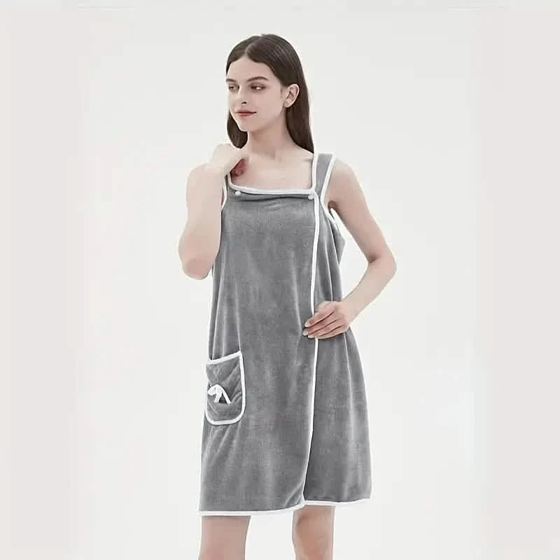 Bowknot Wearable Bath Towel for Adults 4