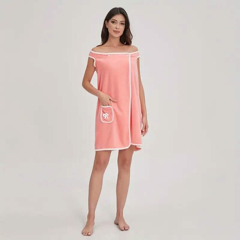 Bowknot Wearable Bath Towel for Adults 5